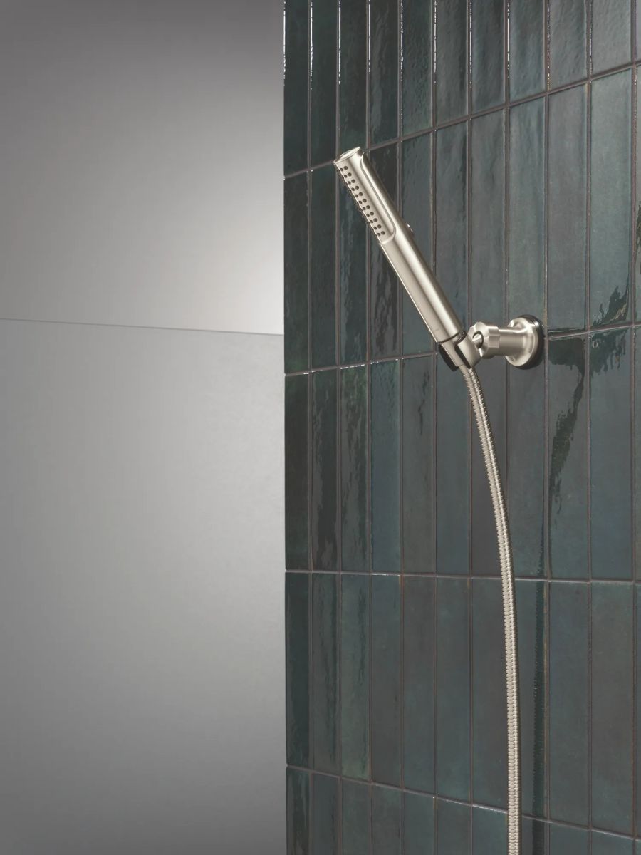 DELTA Universal Showering Components 2-Setting Hand Shower with ProClean Spray — Lumicoat® Stainless