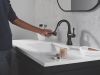 DELTA Cassidy Single Handle Pull Down Bathroom Faucet — Matte Black