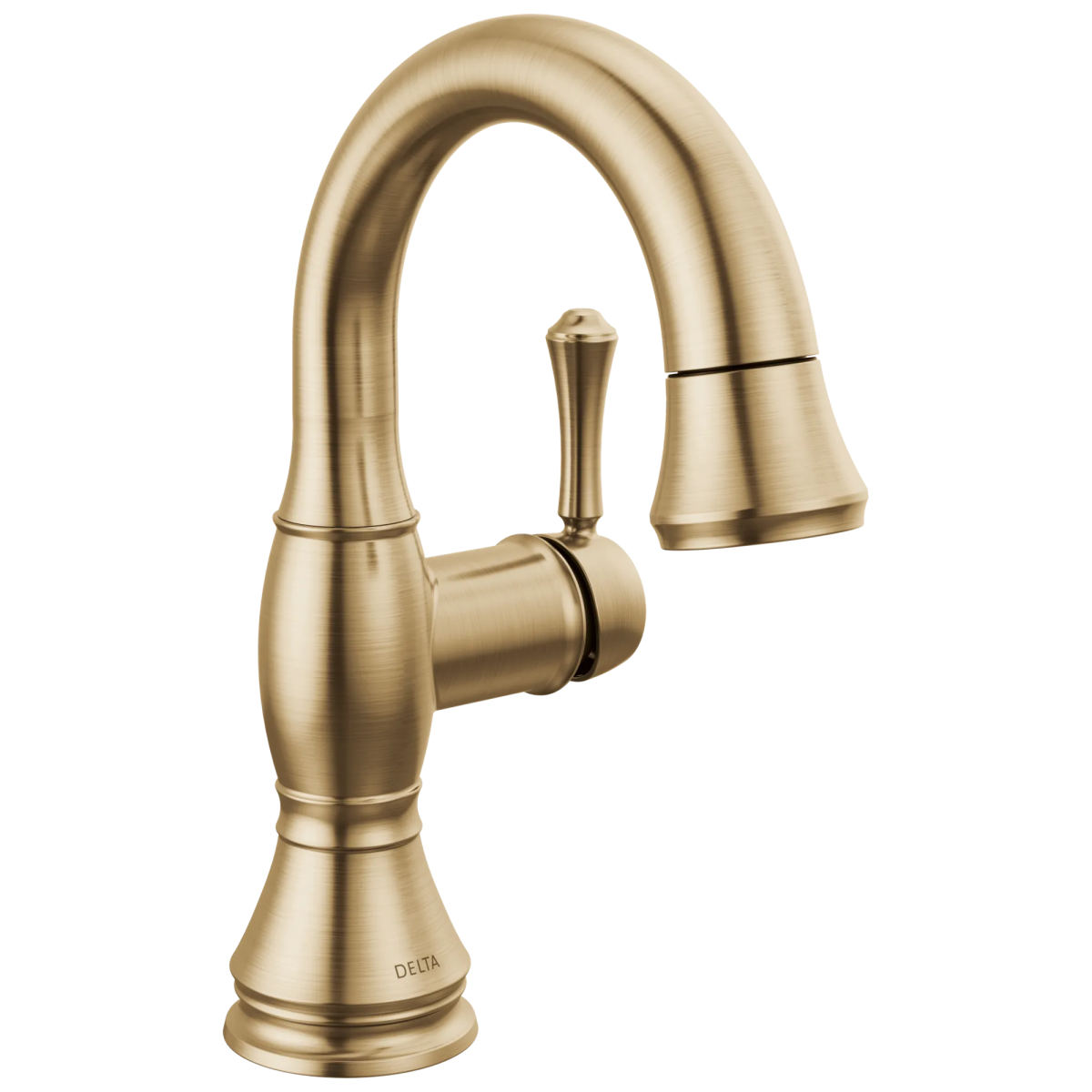 DELTA Cassidy Single Handle Pull Down Bathroom Faucet — Champagne Bronze