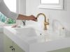 DELTA Cassidy Single Handle Pull Down Bathroom Faucet — Champagne Bronze