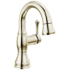 DELTA Cassidy Single Handle Pull Down Bathroom Faucet — Polished Nickel