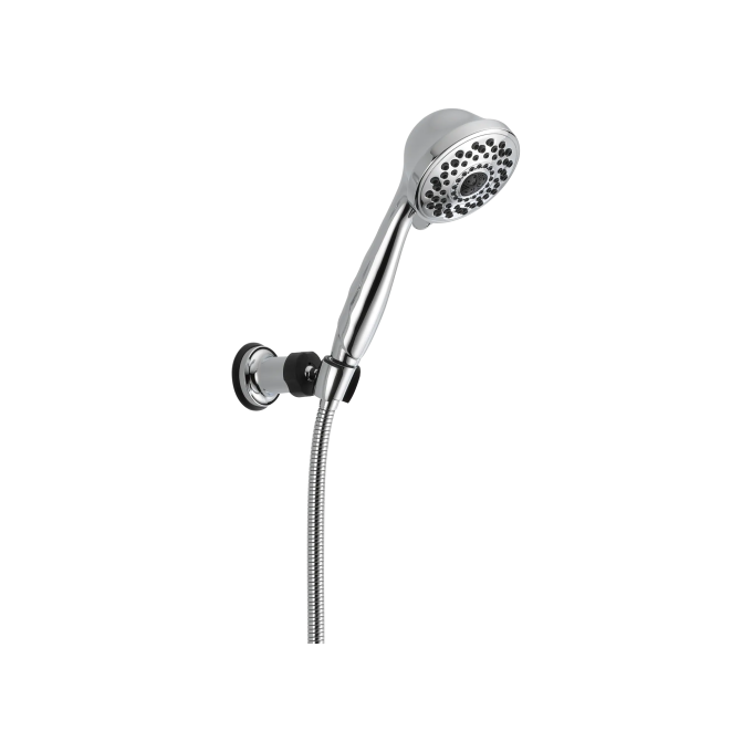 DELTA Universal Showering Components Premium 7-Setting Adjustable Wall Mount Hand Shower — Chrome