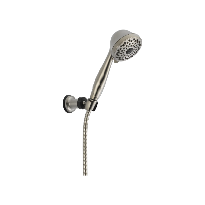 DELTA Universal Showering Components Premium 7-Setting Adjustable Wall Mount Hand Shower — Stainless