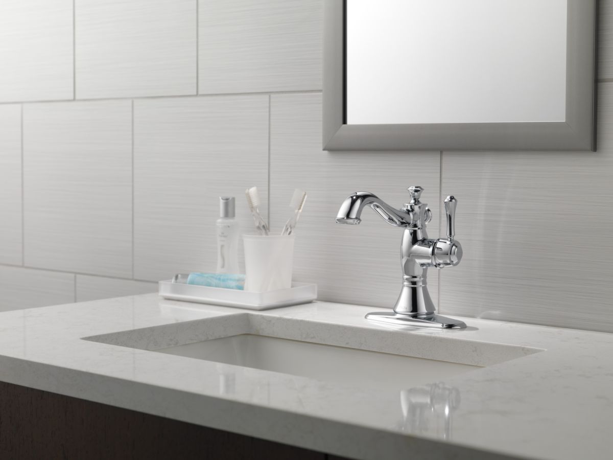 DELTA Cassidy Single Handle Bathroom Faucet — Chrome