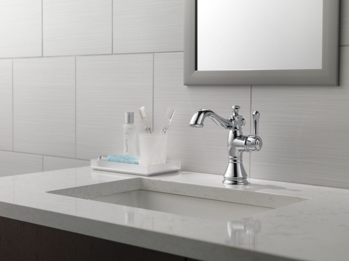 DELTA Cassidy Single Handle Bathroom Faucet — Chrome