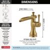 DELTA Cassidy Single Handle Channel Bathroom Faucet — Champagne Bronze