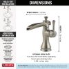 DELTA Cassidy Single Handle Channel Bathroom Faucet — Stainless