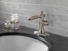 DELTA Cassidy Single Handle Channel Bathroom Faucet — Stainless