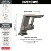 DELTA Pivotal Single Handle Bathroom Faucet — Lumicoat® Black Stainless