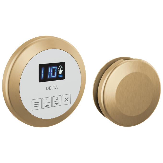 DELTA Universal Showering Components Round Steam Package — Lumicoat® Champagne Bronze