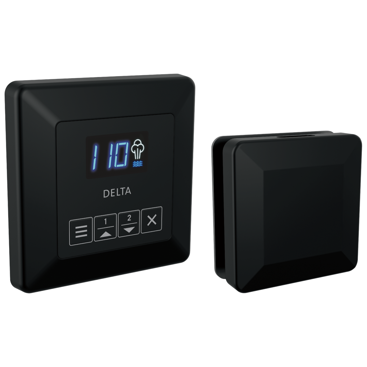 DELTA Universal Showering Components Square Steam Package — Matte Black