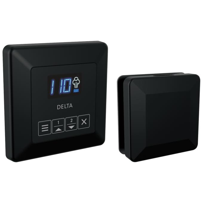 DELTA Universal Showering Components Square Steam Package — Matte Black