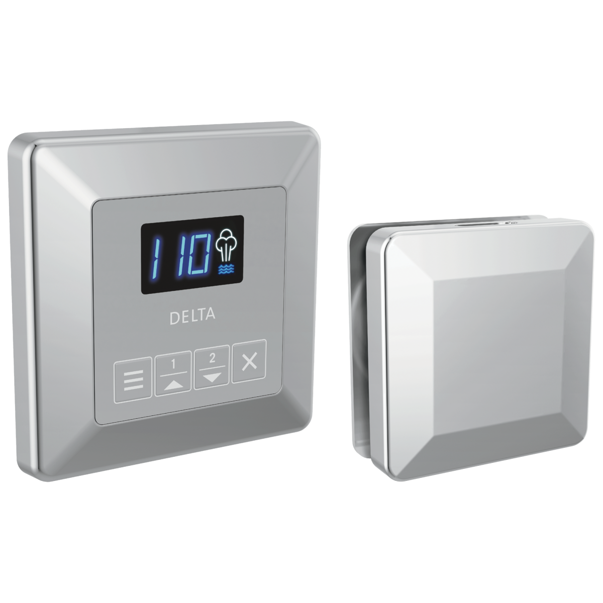DELTA Universal Showering Components Square Steam Package — Lumicoat® Chrome