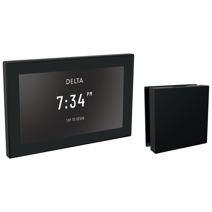 DELTA Universal Showering Components Square Digital Steam Package — Matte Black