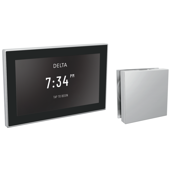 DELTA Universal Showering Components Square Digital Steam Package — Lumicoat® Chrome