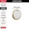 DELTA Universal Showering Components Round Exterior Steam Control — Lumicoat® Polished Nickel