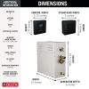 DELTA Universal Showering Components SimpleSteam Kit - 6kW — Matte Black