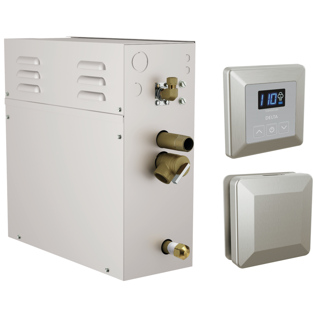 DELTA Universal Showering Components SimpleSteam Kit - 6kW — Lumicoat® Stainless