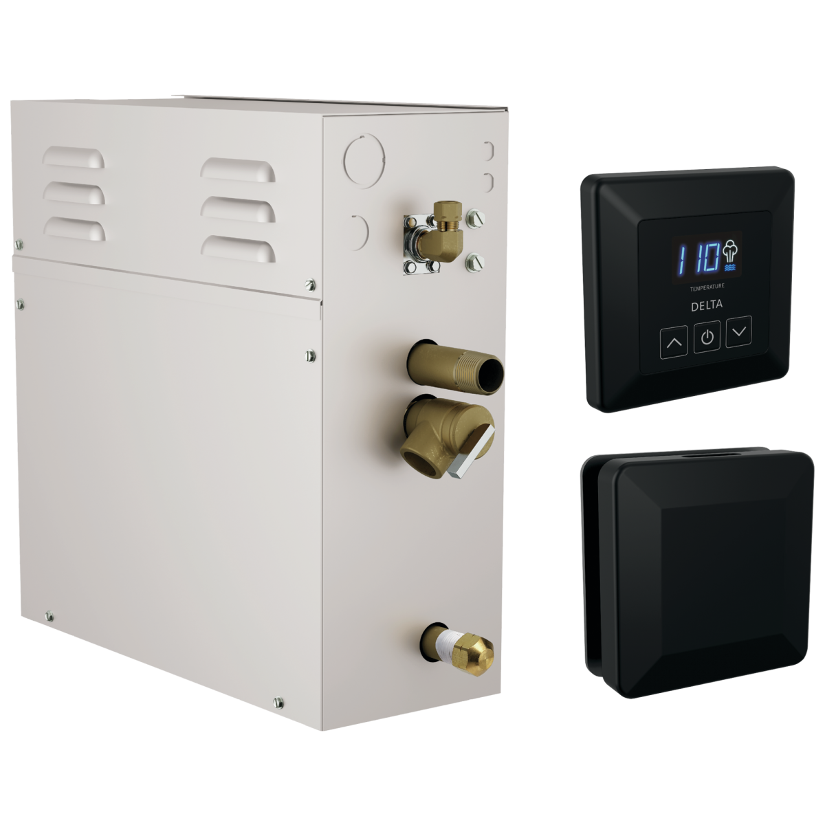 DELTA Universal Showering Components SimpleSteam Kit - 10kW — Matte Black