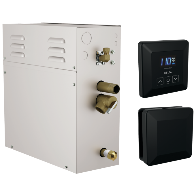 DELTA Universal Showering Components SimpleSteam Kit - 10kW — Matte Black