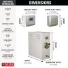 DELTA Universal Showering Components SimpleSteam Kit - 10kW — Lumicoat® Stainless