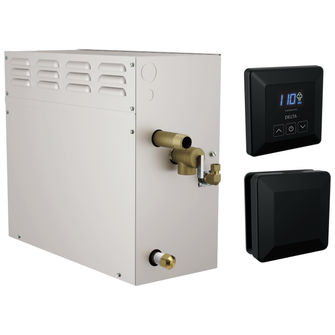 DELTA Universal Showering Components SimpleSteam Kit - 12kW — Matte Black