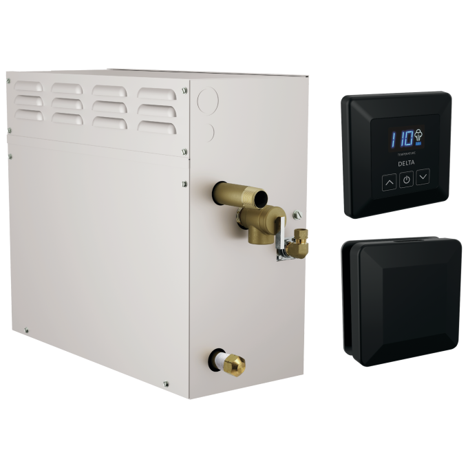 DELTA Universal Showering Components SimpleSteam Kit - 15kW — Matte Black