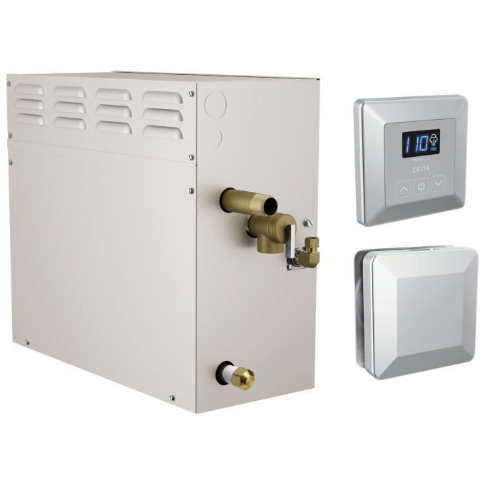 DELTA Universal Showering Components SimpleSteam Kit - 15kW — Lumicoat® Chrome