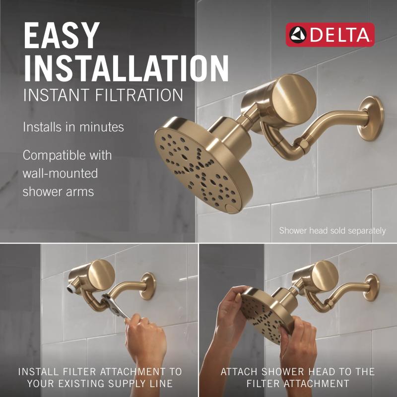 DELTA Clarifi Premium Shower Filter Attachment — Champagne Bronze