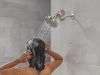 DELTA Universal Showering Components H2OKINETIC 5-Setting Contemporary Raincan Shower Head — Lumicoat® Stainless