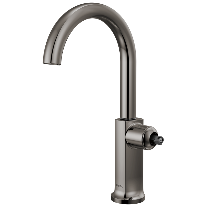BRIZO Kintsu Bar Faucet with Arc Spout - Less Handle — Lumicoat® Black Onyx
