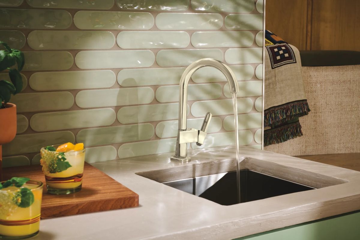 BRIZO Frank Lloyd Wright Bar Faucet Arc Lever Handle Kit — Polished Nickel