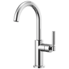 BRIZO Litze Bar Faucet with Arc Spout and Knurled Handle Kit — Chrome