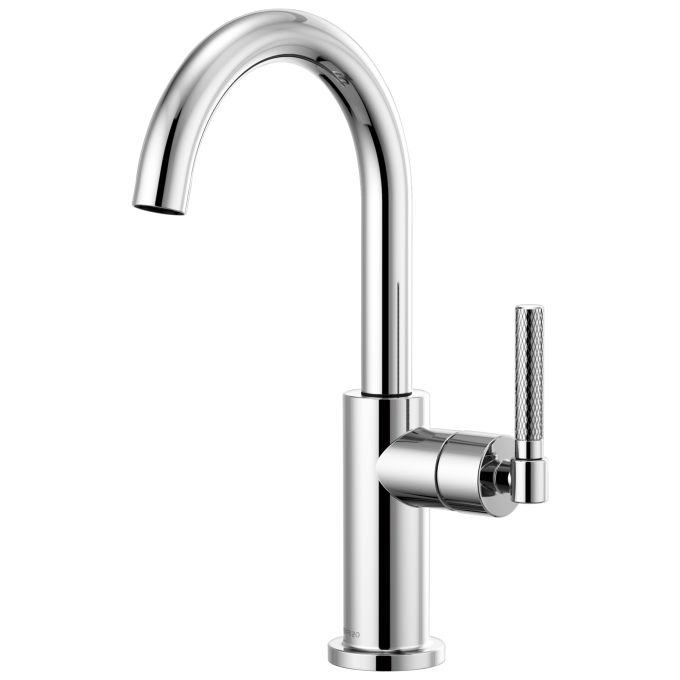 BRIZO Litze Bar Faucet with Arc Spout and Knurled Handle Kit — Chrome
