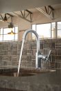 BRIZO Litze Bar Faucet with Arc Spout and Knurled Handle Kit — Chrome