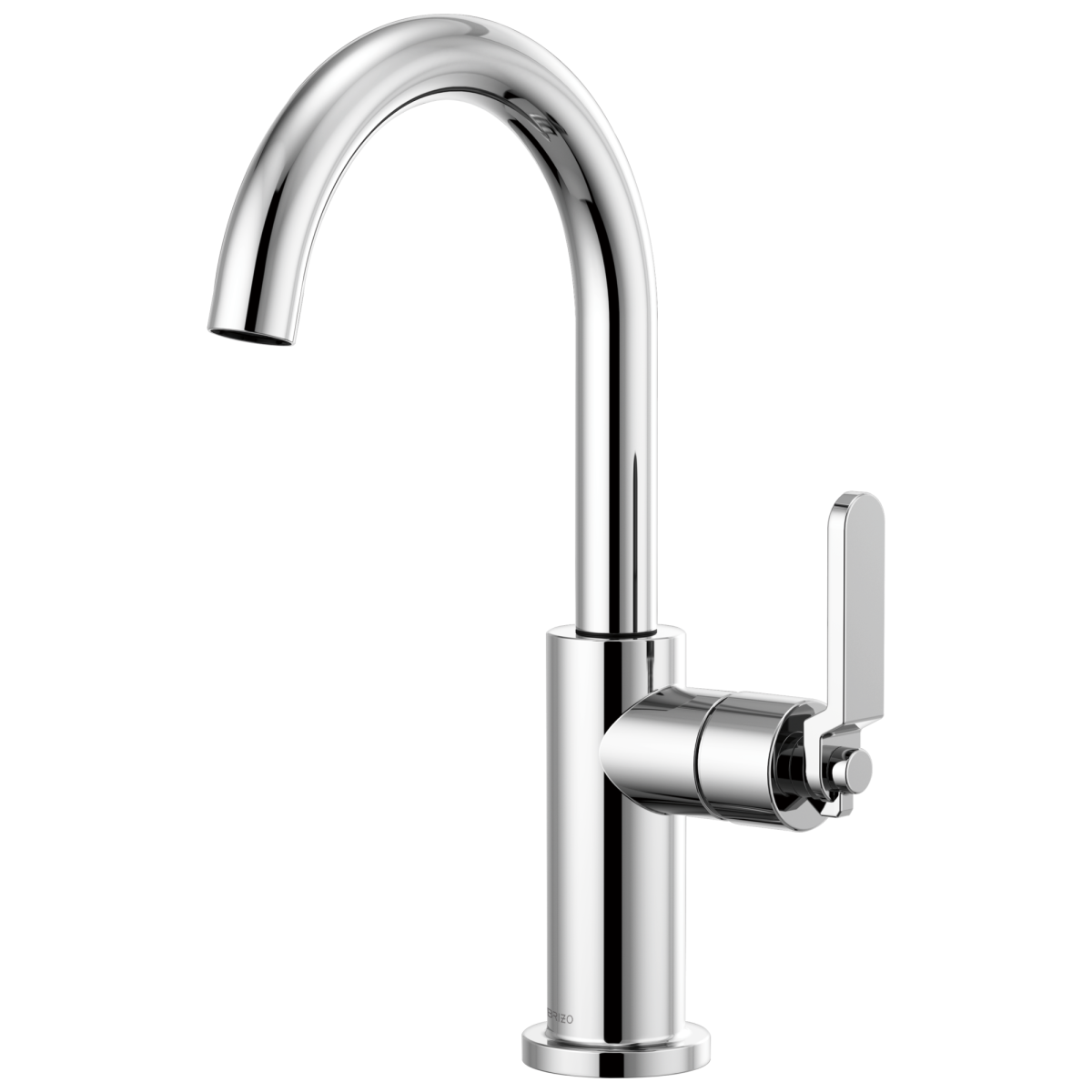 BRIZO Litze Bar Faucet with Arc Spout and Industrial Handle Kit — Chrome