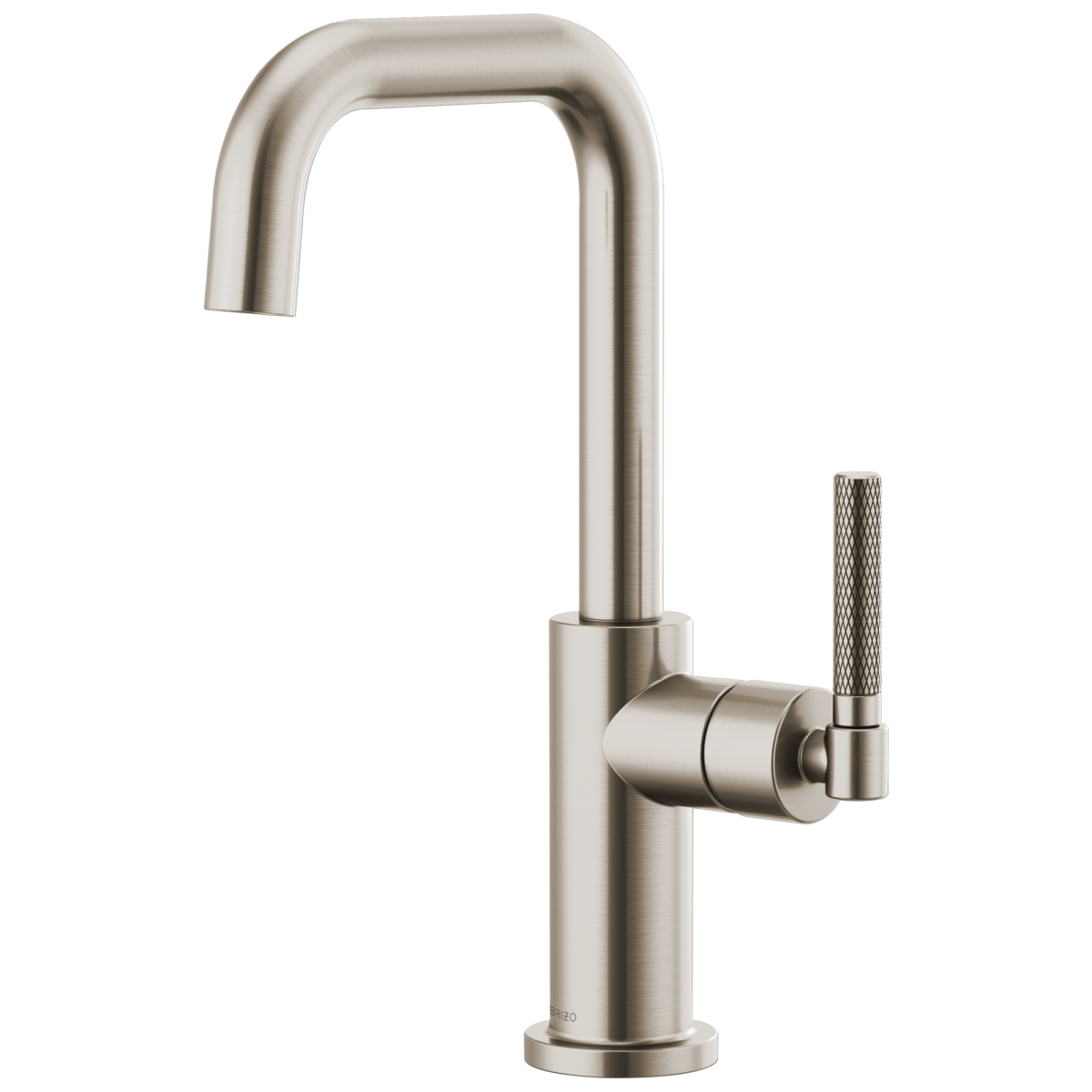 BRIZO Litze Bar Faucet with Square Spout and Knurled Handle Kit — Stainless