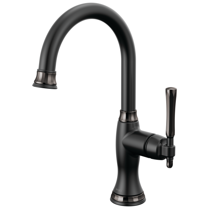BRIZO Tulham Bar Faucet — Matte Black / Brilliance Black Onyx