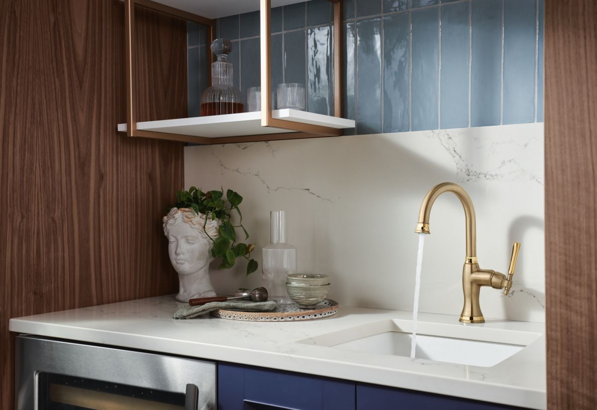 BRIZO Invari Drawer Knob — Polished Gold