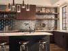 BRIZO Litze Bar Faucet with Angled Spout and Knurled Handle Kit — Matte Black/Luxe Gold