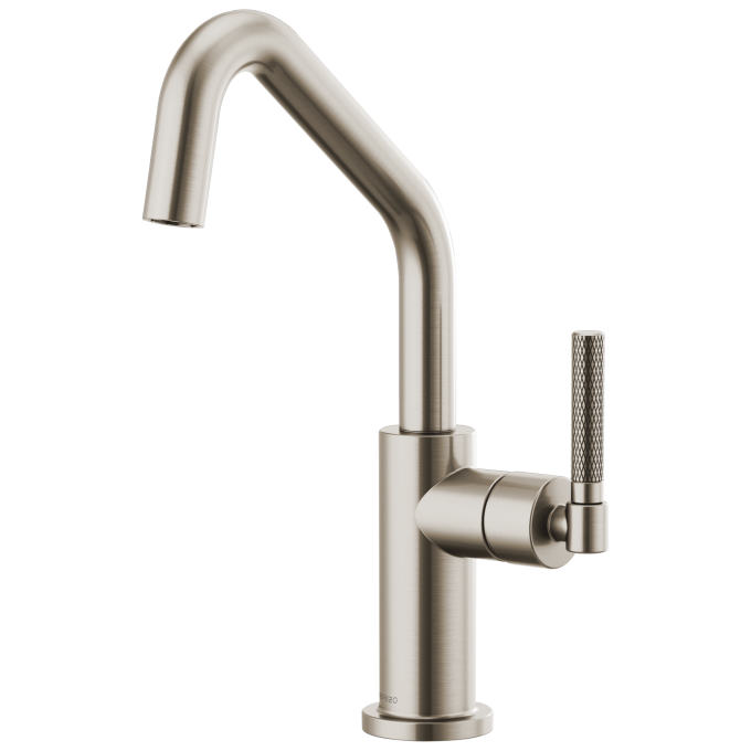 BRIZO Litze Bar Faucet with Angled Spout and Knurled Handle Kit — Stainless