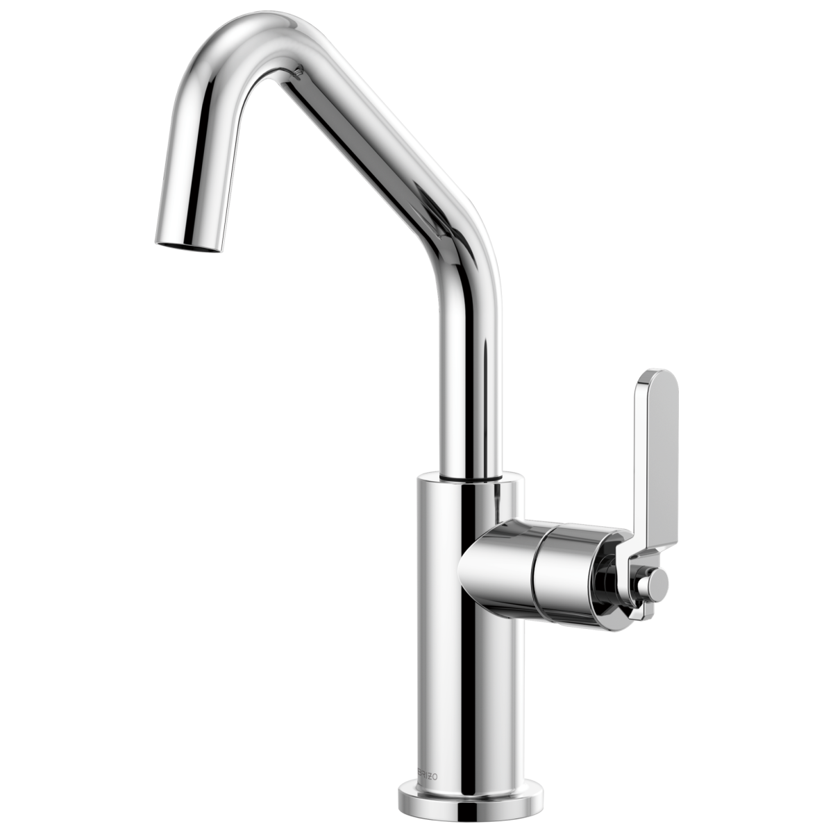 BRIZO Litze Bar Faucet with Angled Spout and Industrial Handle Kit — Chrome
