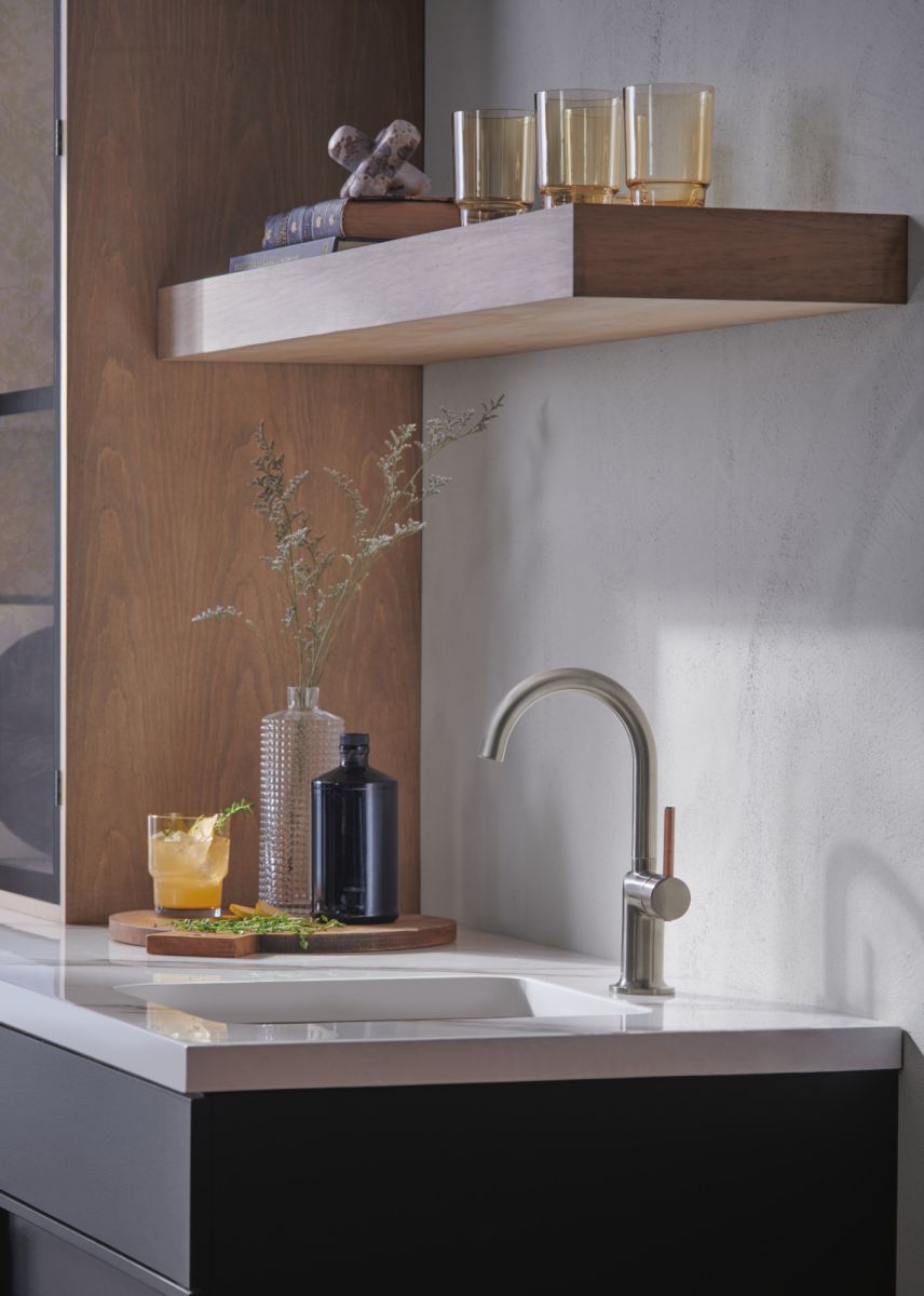 BRIZO Odin Bar Faucet with Arc Spout - Less Handle — Luxe Steel