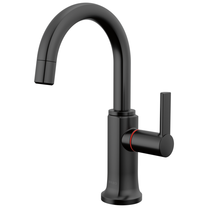 BRIZO Kintsu Instant Hot Faucet with Arc Spout — Matte Black