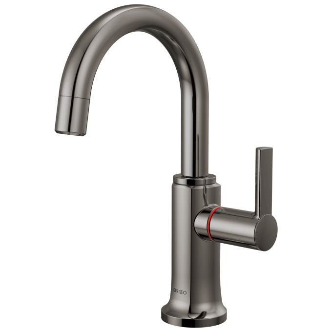 BRIZO Kintsu Instant Hot Faucet with Arc Spout — Lumicoat® Black Onyx