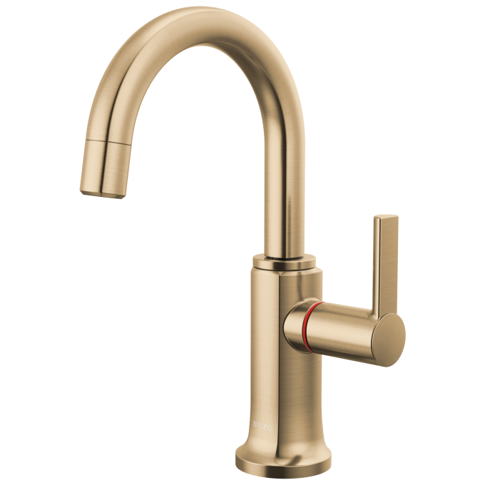 BRIZO Kintsu Instant Hot Faucet with Arc Spout — Lumicoat® Luxe Gold