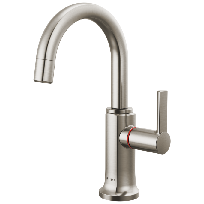 BRIZO Kintsu Instant Hot Faucet with Arc Spout — Lumicoat® Stainless