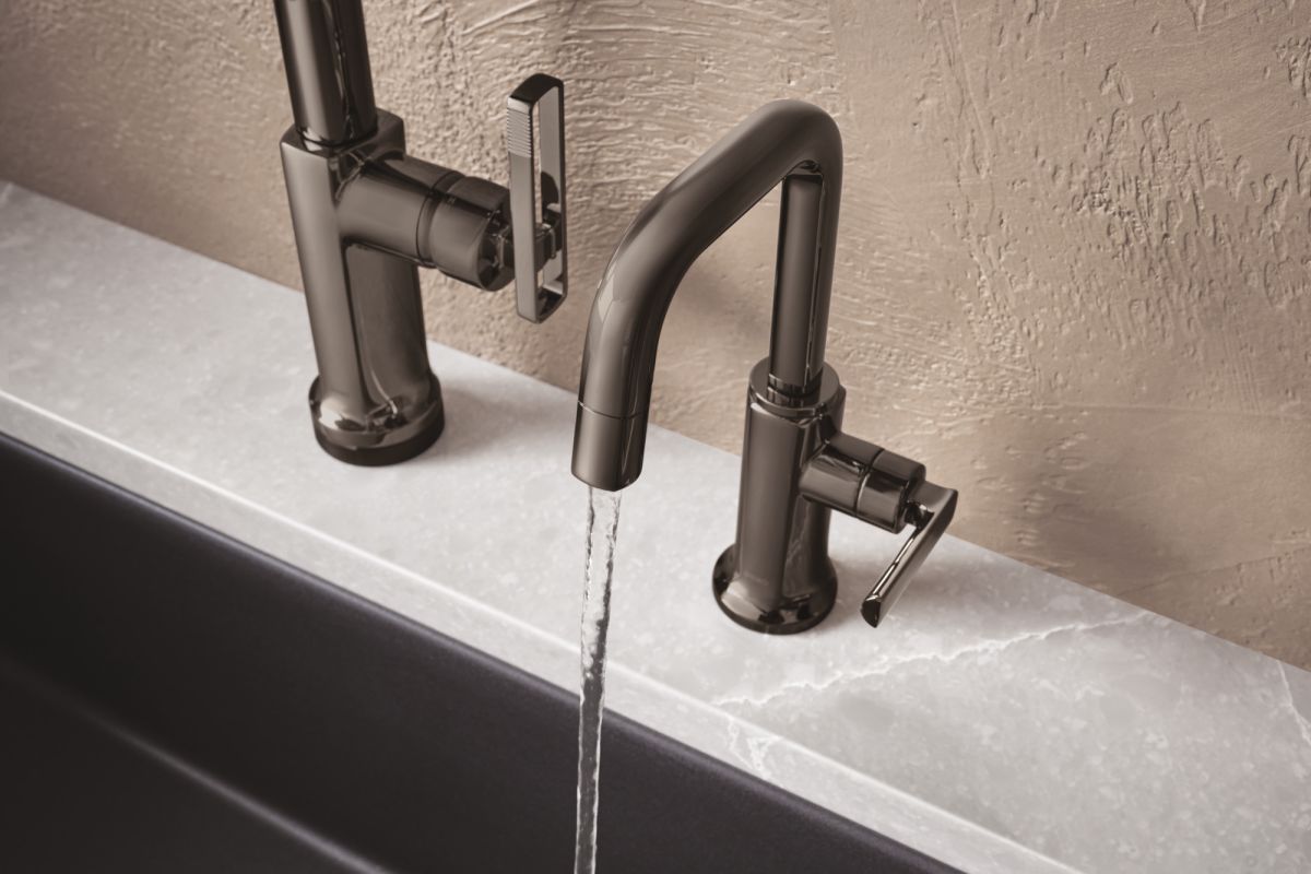BRIZO Kintsu Beverage Faucet with Square Spout — Lumicoat® Black Onyx
