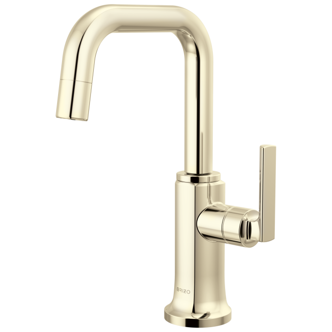 BRIZO Kintsu Beverage Faucet with Square Spout — Lumicoat® Polished Nickel