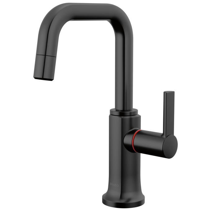 BRIZO Kintsu Instant Hot Faucet with Square Spout — Matte Black